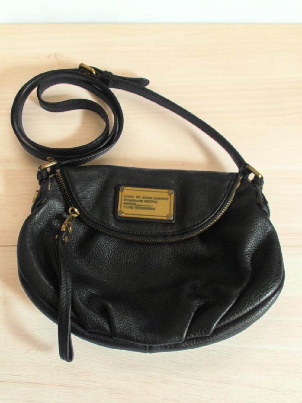 Marc by MARC JACOBS Classic Q Percy Small Blacky Leather Crossbody Bag, VGC